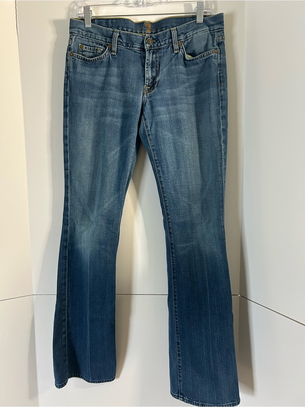 7 For All Mankind Women's Blue Flare Jeans Bootcut Size 31